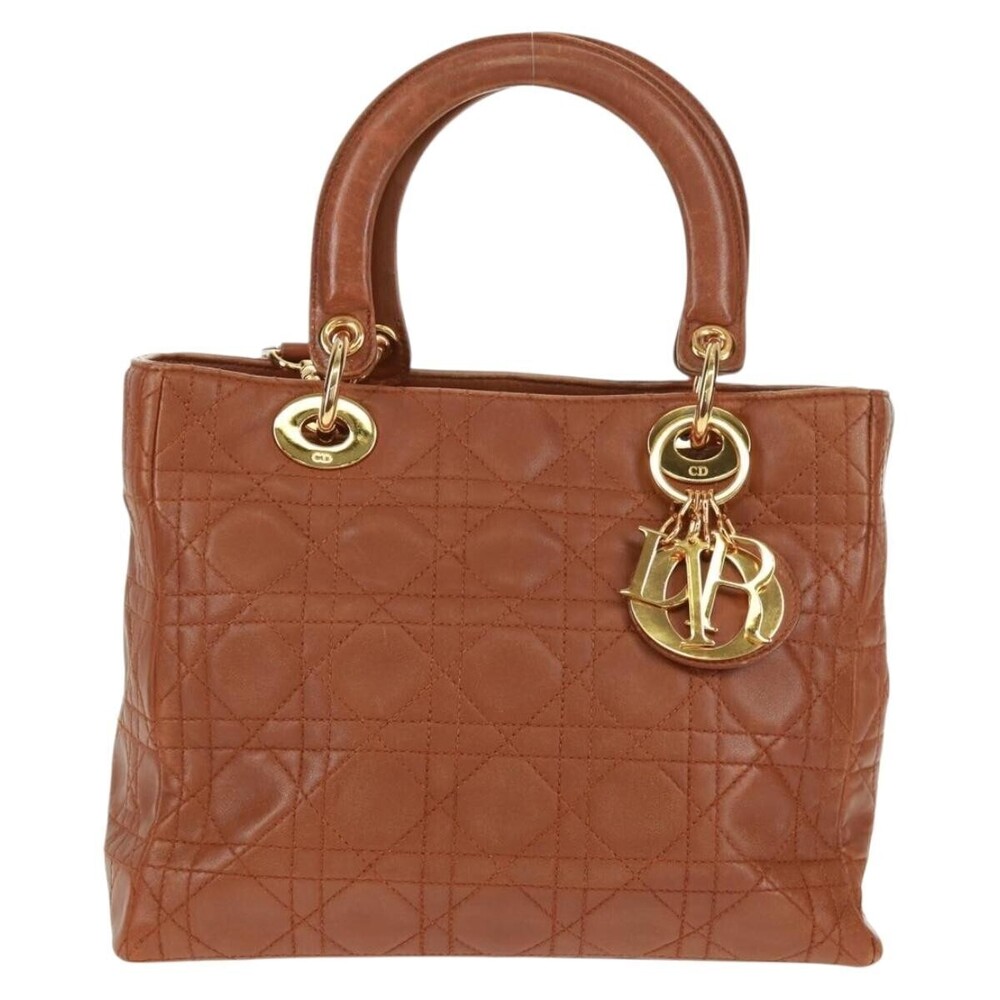 Christian Dior Vintage Lady Dior Cannage Quilt Lambskin Medium
